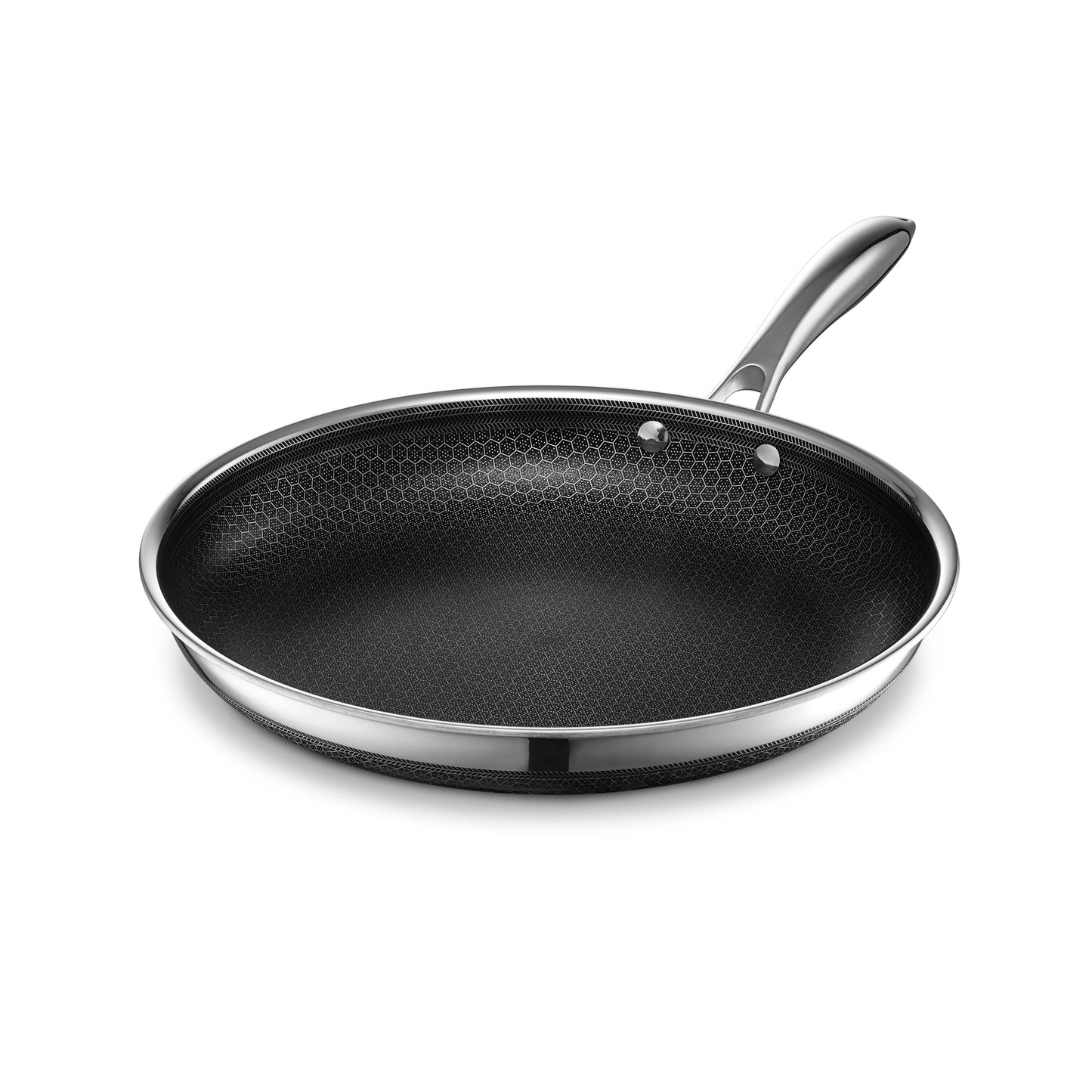 HexClad Hybrid Nonstick 8-Inch Frying Pan, Stay-Cool Handle, Dishwasher-Friendly, Oven-Safe Up to 900°F, Induction Ready, Compatible with All Cooktops