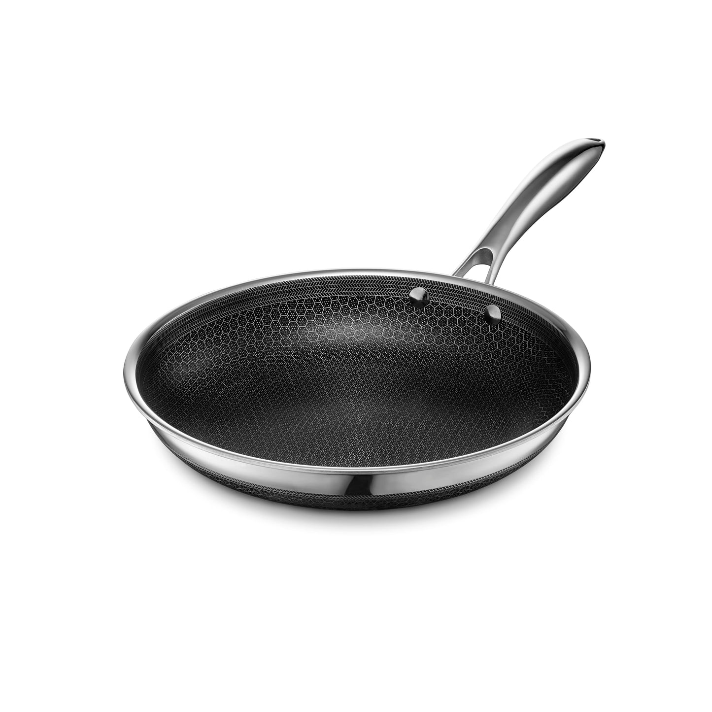 HexClad Hybrid Nonstick 8-Inch Frying Pan, Stay-Cool Handle, Dishwasher-Friendly, Oven-Safe Up to 900°F, Induction Ready, Compatible with All Cooktops