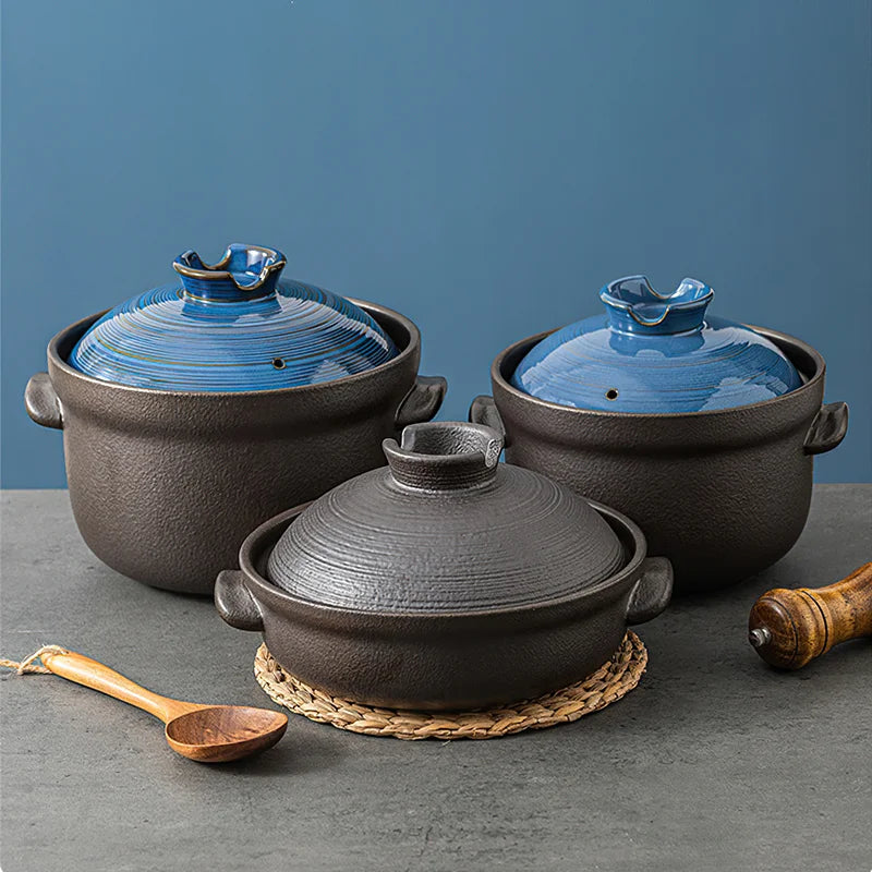Ceramic Pot Cooking Japanese Style Clay Casserole Kitchen Cookware Stew Pot Big Soup Pan Cooking Saucepan Korean Cookware