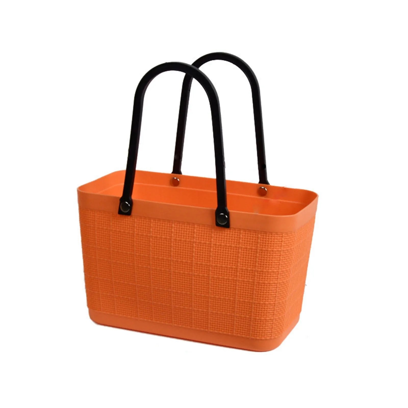 Portable Picnic Tote Shopping Bag Large Capacity  Bag, Large Plastic Utility Basket,Washable Beach Travel Handbag Storage Bags