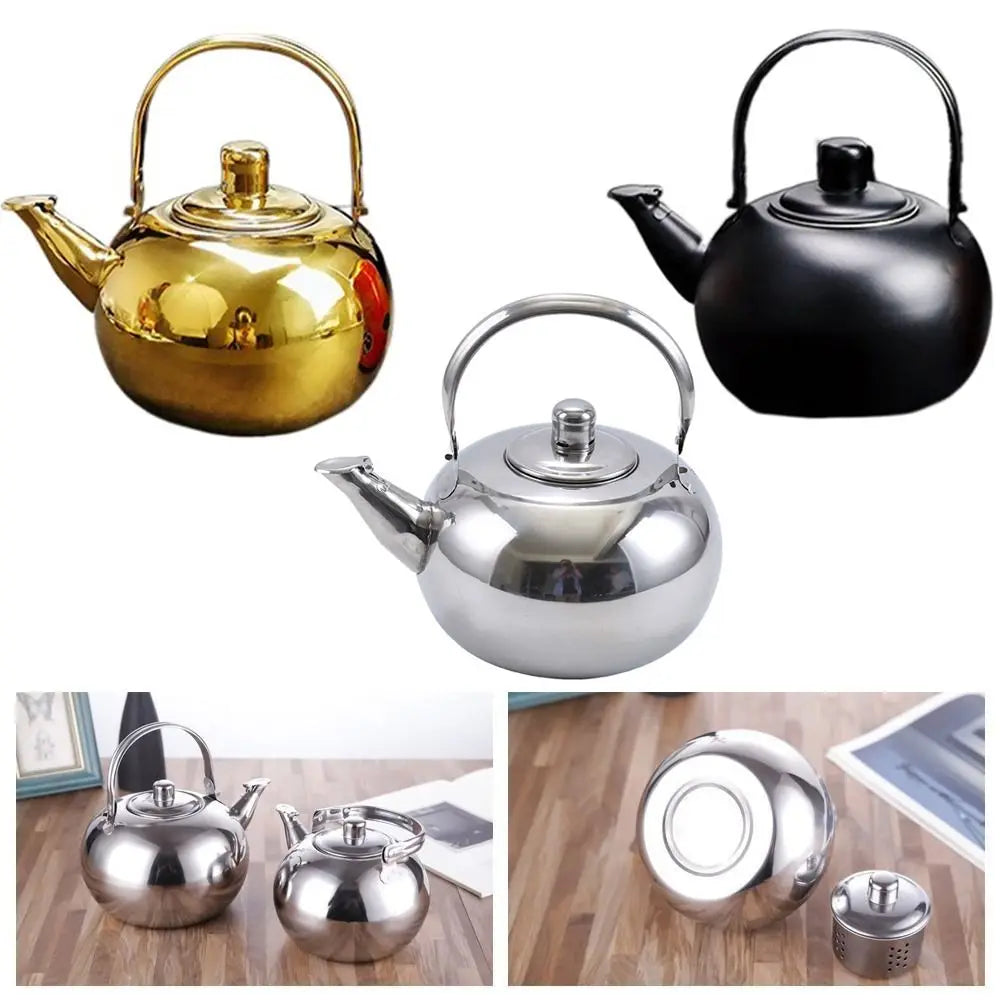 Stainless Steel Water Kettles with Infuser Filter Large Capacity Oolong Tea Jug Tea Coffee Tools Cookware Coffee Kettle