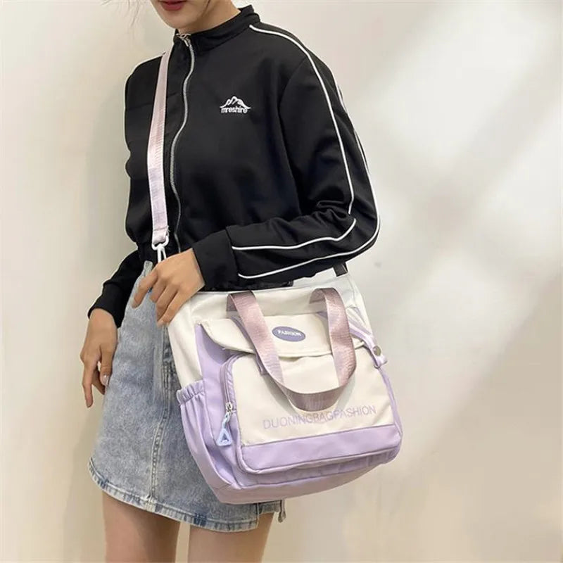 Women's Tote Bag, Large Capacity Daily Handbag, Travel Bucket Shoulder Bag, Fashion Messenger Bag,Campus School Bags Satchel