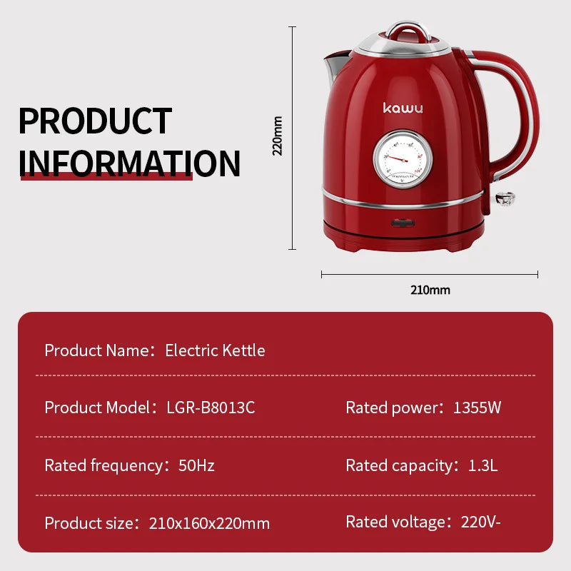 European-style retro electric kettle, 3L large capacity, constant temperature and heat preservation, a great home item