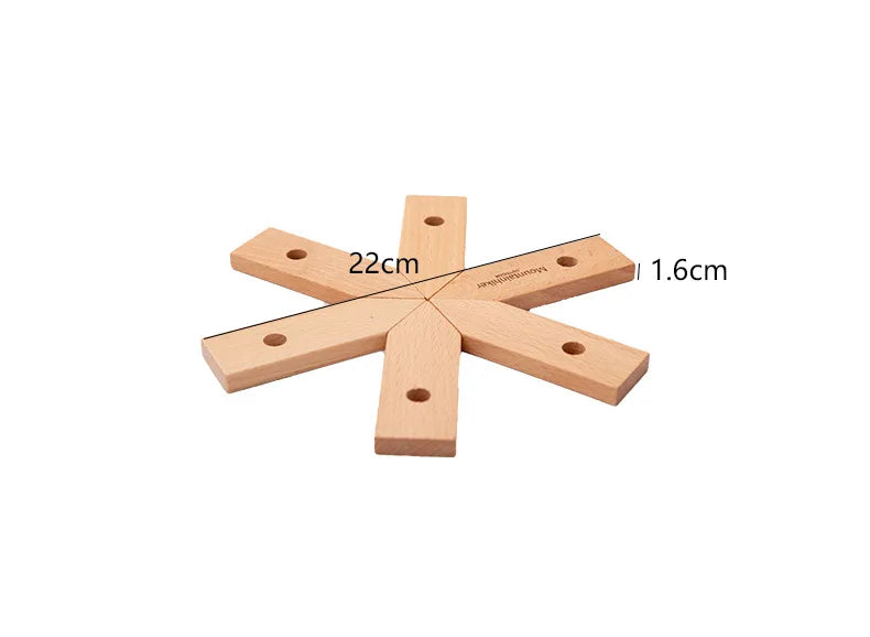 MOUNTAINHIKER Pot Mat Dish Placemat Coaster Teapot Wooden Heat Insulation High Temperature Pots And Pans Kitchen Outdoor Gadgets
