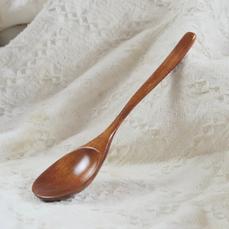 Wooden Spoon Bamboo Kitchen Cooking Utensil Tool Soup Teaspoon Catering For Wooden Spoon