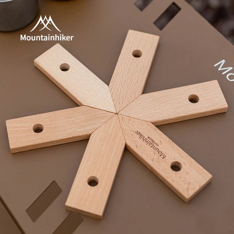 MOUNTAINHIKER Pot Mat Dish Placemat Coaster Teapot Wooden Heat Insulation High Temperature Pots And Pans Kitchen Outdoor Gadgets