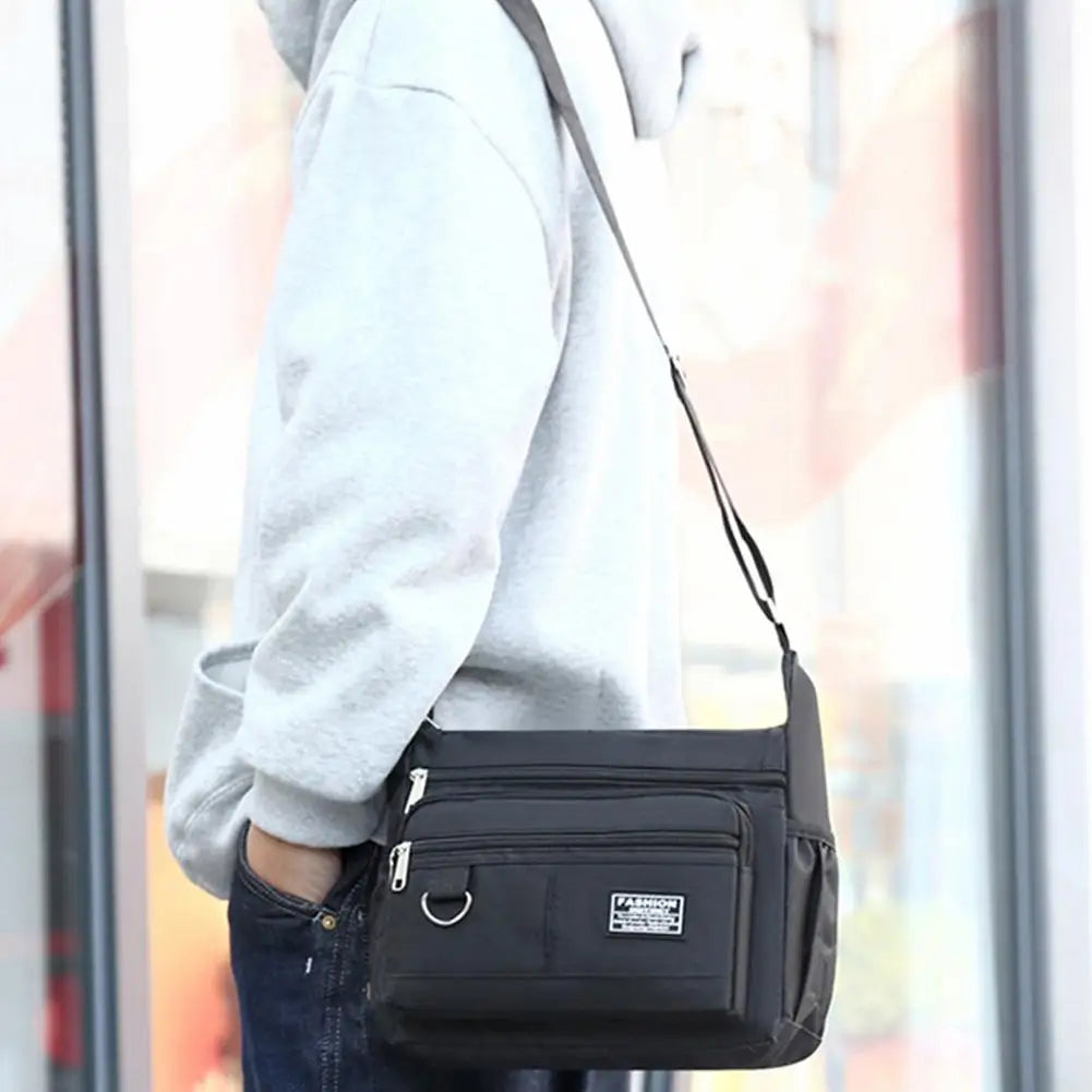 Men's Crossbody Bag - Big Capacity, Single Shoulder Design, Multi-Pockets, Fashion Business Bag for Daily Use