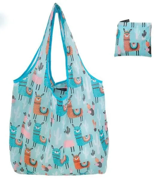 Tote Bags Flower Print Women's Grocery Handbags Outdoor Foldable Shopper Eco Shopping Bag Reusable Storage Bag Organizer Bags