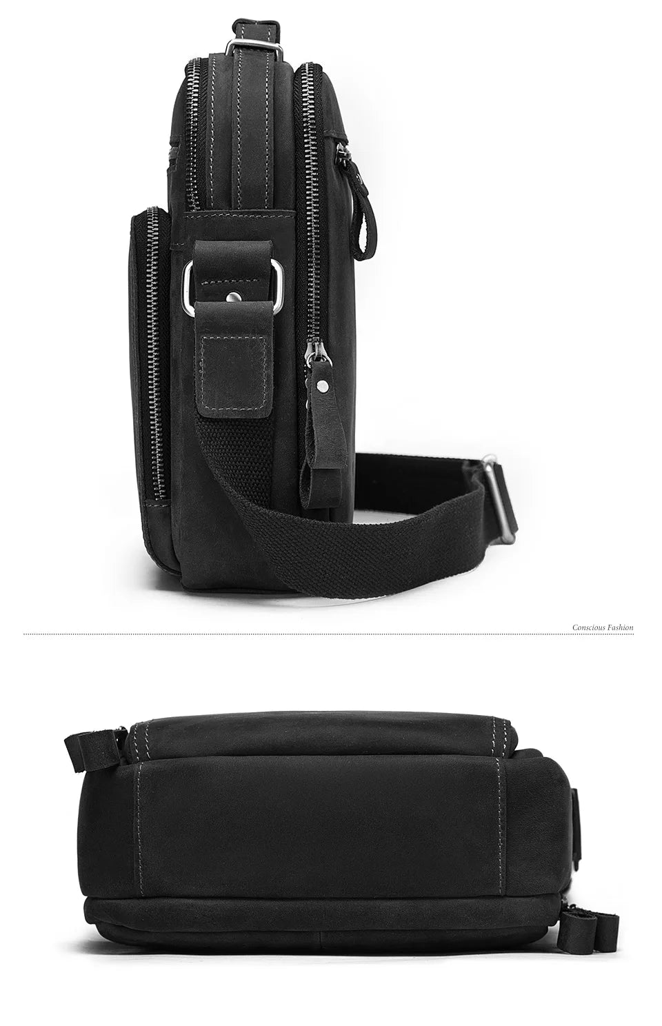 Genuine Leather Men's Shoulder Bag Vintage Cross Bags Large Capacity Male Messenger Tote Bag Travel Bolso Hombres