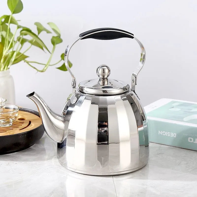 1/1.5/2L Stainless Steel Kettle Tea Pot with Filter Large Capacity Flower Teapot Suitable for Gas Stove Electric Ceramic Furnace