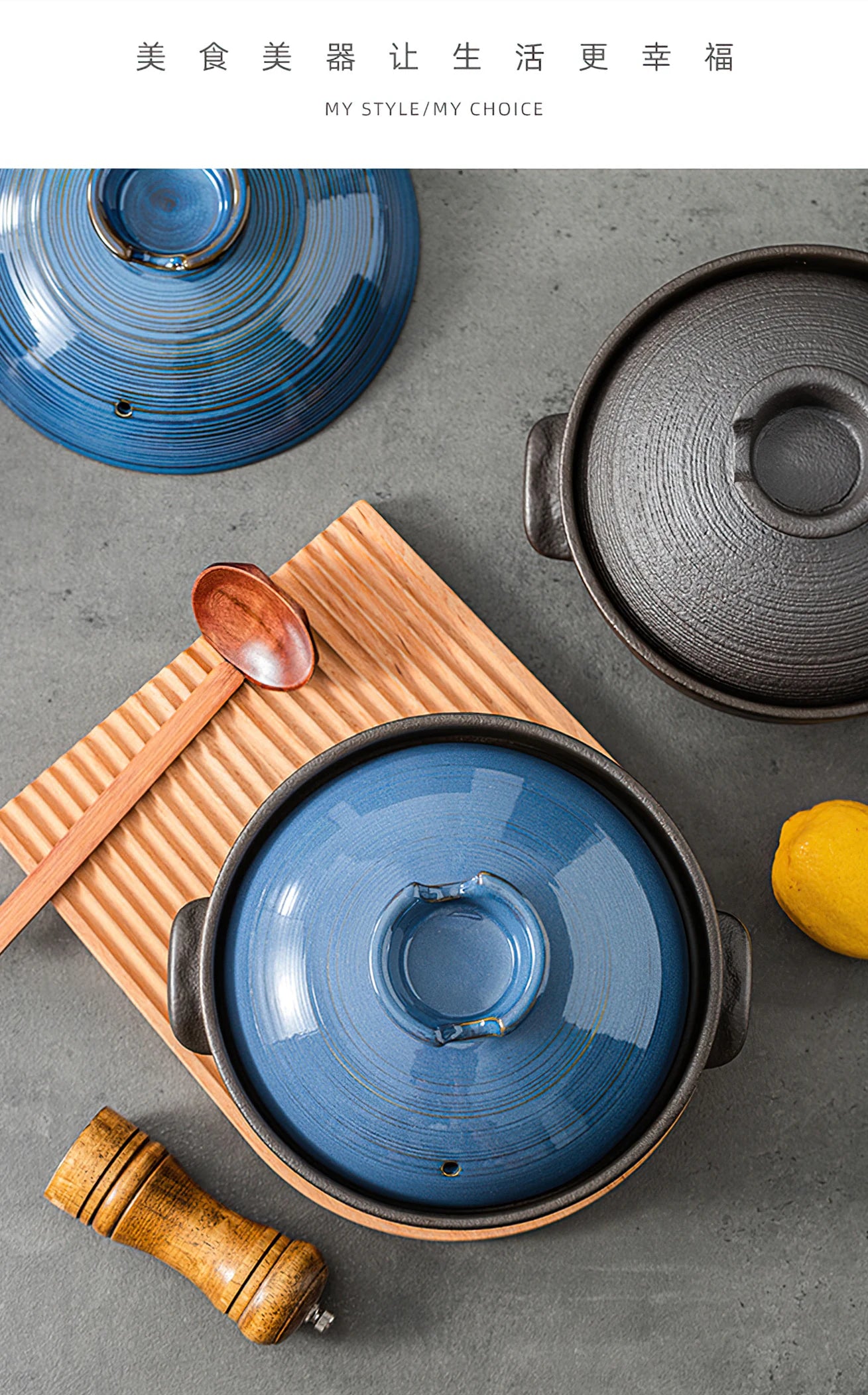 Ceramic Pot Cooking Japanese Style Clay Casserole Kitchen Cookware Stew Pot Big Soup Pan Cooking Saucepan Korean Cookware
