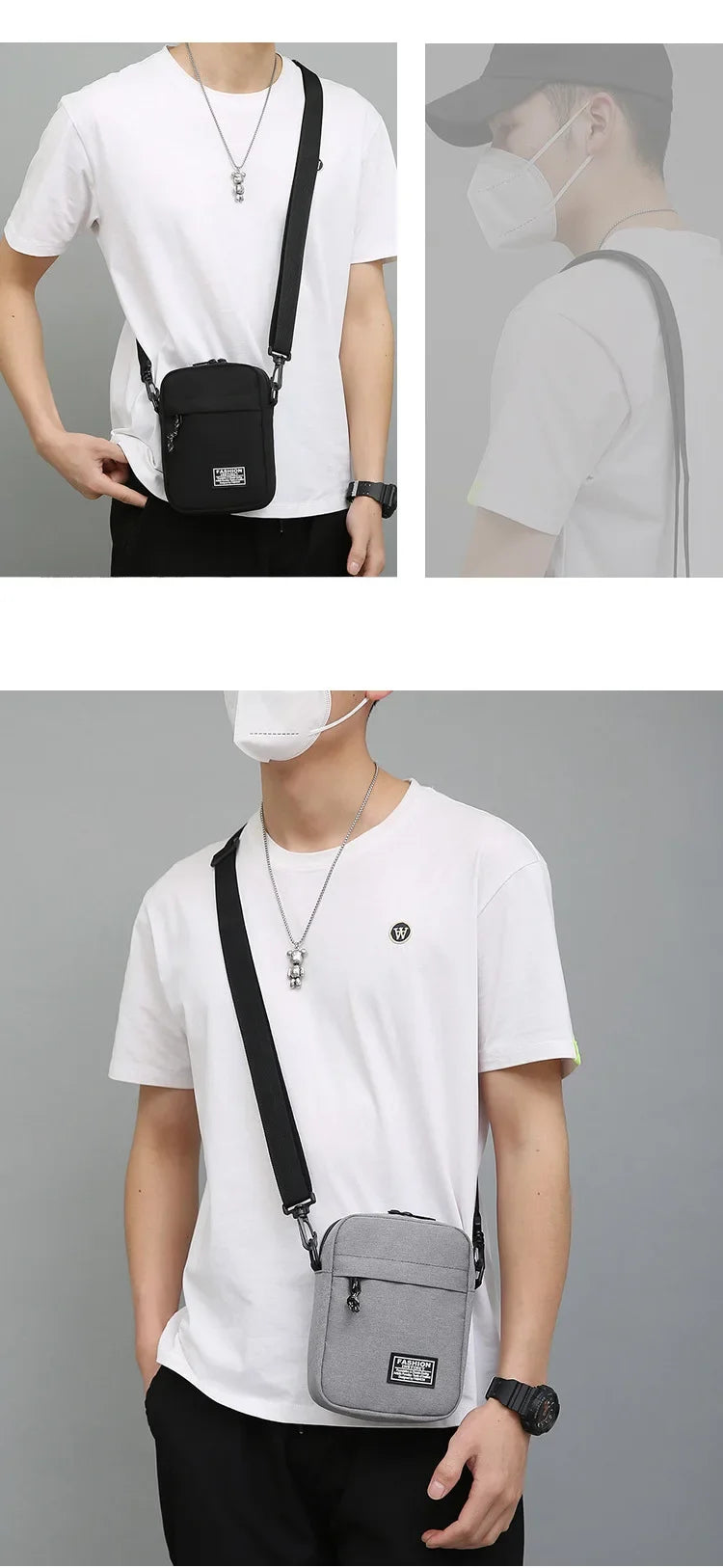 Women's Bag Small Square Bag Diagonal Crossover Oxford Cloth Men's Satchel Fashion Hand Machine Casual Handbags Luggage Bags