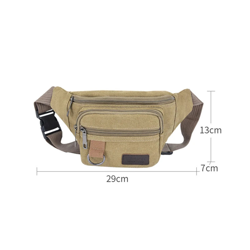 Men's Waist Bag Fashionable Casual Large Capacity Phone Wallet Sports Tourism Cycling Multi-functional Male's Shoulder Bags