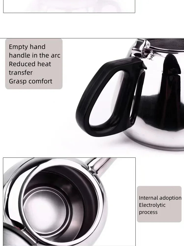 Kettle Tea Water Stove 1.2L/1.5L/2L Stove Stainless Steel Teapot Pot for Hotboiling Pots Gas Coffee Induction Home Camping