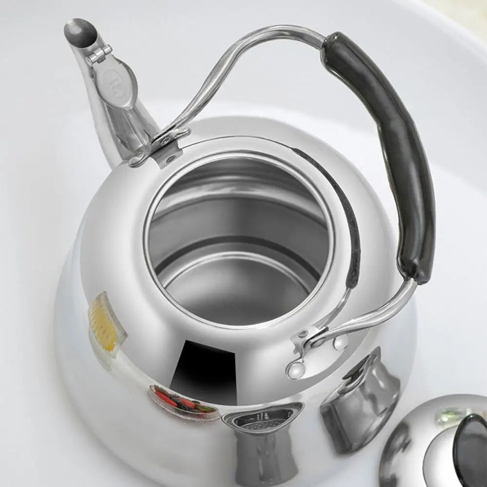 Stainless Steel Whistling Teakettle Fast Heating Base Large Capacity Water Kettles Thickened Gas Stove Induction Cooker