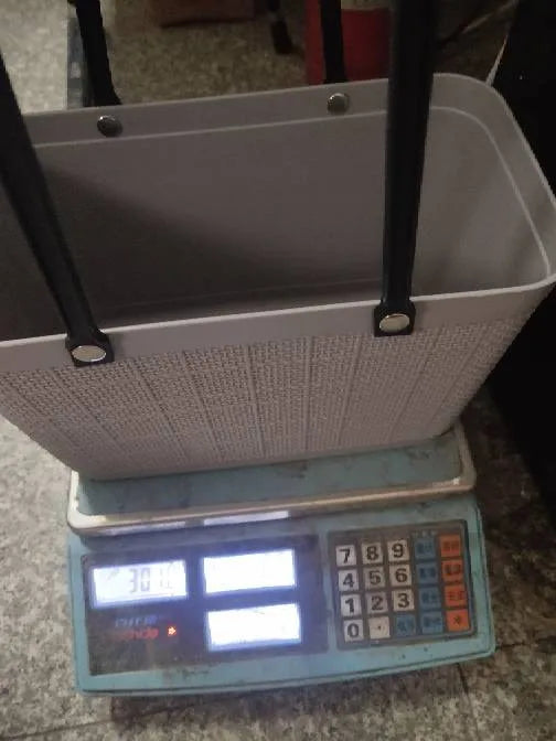 Portable Picnic Tote Shopping Bag Large Capacity  Bag, Large Plastic Utility Basket,Washable Beach Travel Handbag Storage Bags