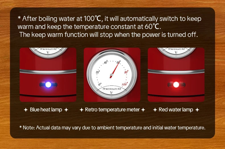 European-style retro electric kettle, 3L large capacity, constant temperature and heat preservation, a great home item