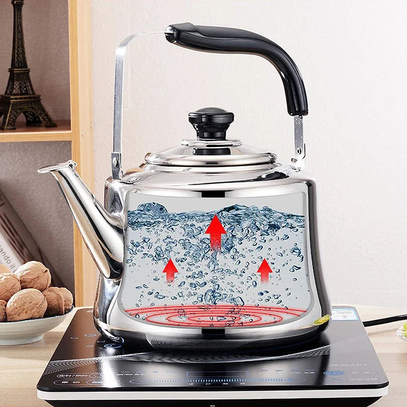 2/1.5/1L Stainless Steel Kettle Water Boiling Household Large Capacity Boil Water Kettle Teakettle Thickened Gas Stove Induction