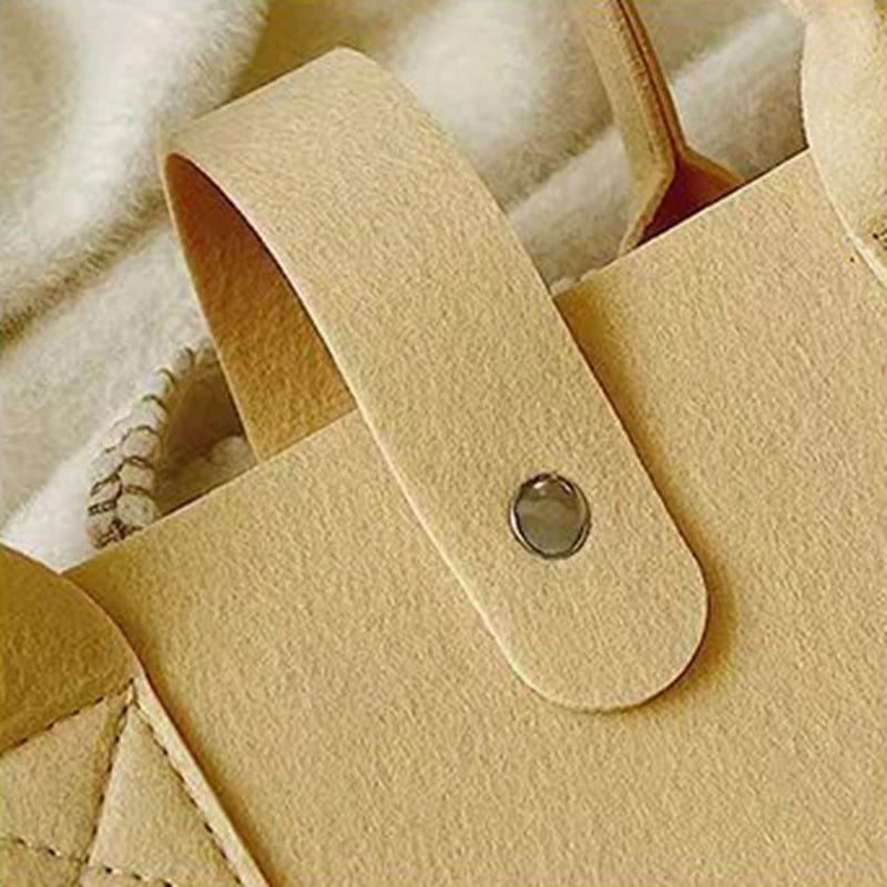 Tote Bag Women Shopping Bag Felt Foldable Grocery Basket  Storage Organizer Utility Tote Handbag for Picnic Beach Pool Travel