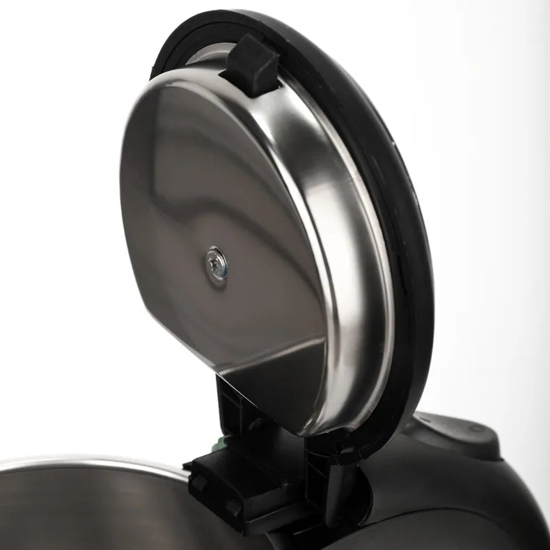 Stainless Steel Electric Kettle 1.8L 220V Silver Black Base Separation Desion Rust-resistant Durable for Home During Travel