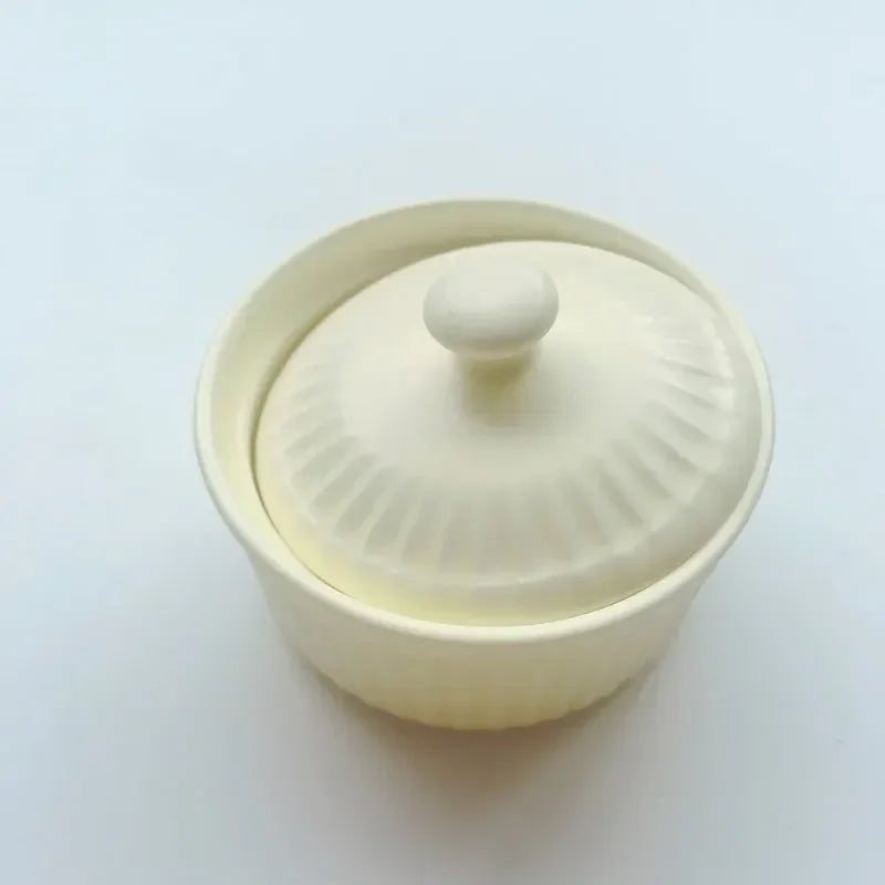 New Small Ceramic Cooking Pots with Lid Home Used Steamed Egg Stew Soup Pot Cheap Oven Hotpot Casserole Thermal Cooker
