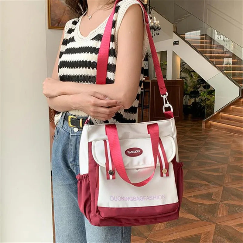 Women's Tote Bag, Large Capacity Daily Handbag, Travel Bucket Shoulder Bag, Fashion Messenger Bag,Campus School Bags Satchel