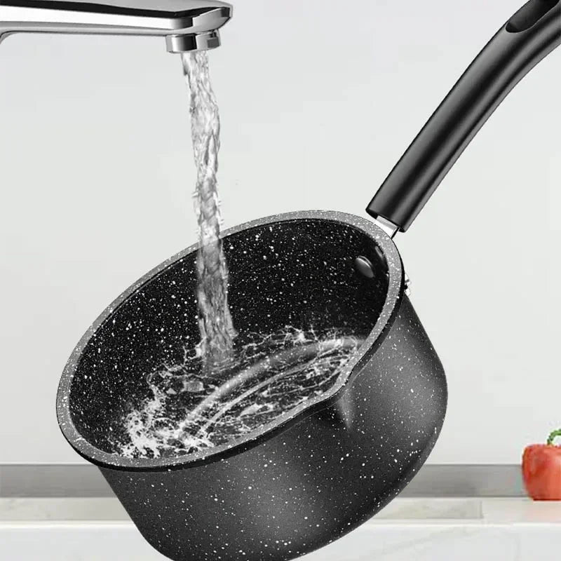 Soup Pot Thermal Cooker Non-stick Cookware for Kitchen Milk Noodles Pots Coating Saucepan with Cover Single Handle Pan Home