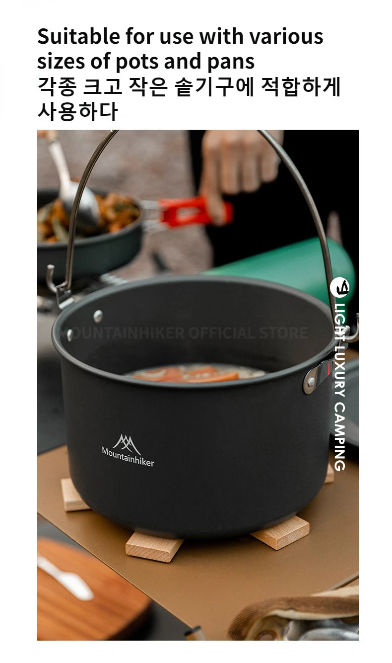 MOUNTAINHIKER Pot Mat Dish Placemat Coaster Teapot Wooden Heat Insulation High Temperature Pots And Pans Kitchen Outdoor Gadgets