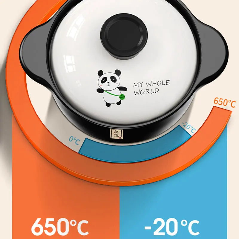 2.5L Stew Pot Casserole Ceramic Saucepan High Temperature Resistant Cooking Pan Gas Electric Stove Cooker for Kitchen Crock Pots