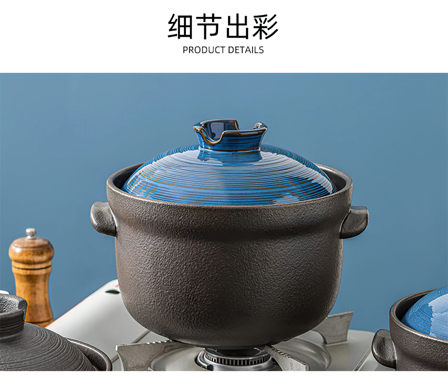 Ceramic Pot Cooking Japanese Style Clay Casserole Kitchen Cookware Stew Pot Big Soup Pan Cooking Saucepan Korean Cookware