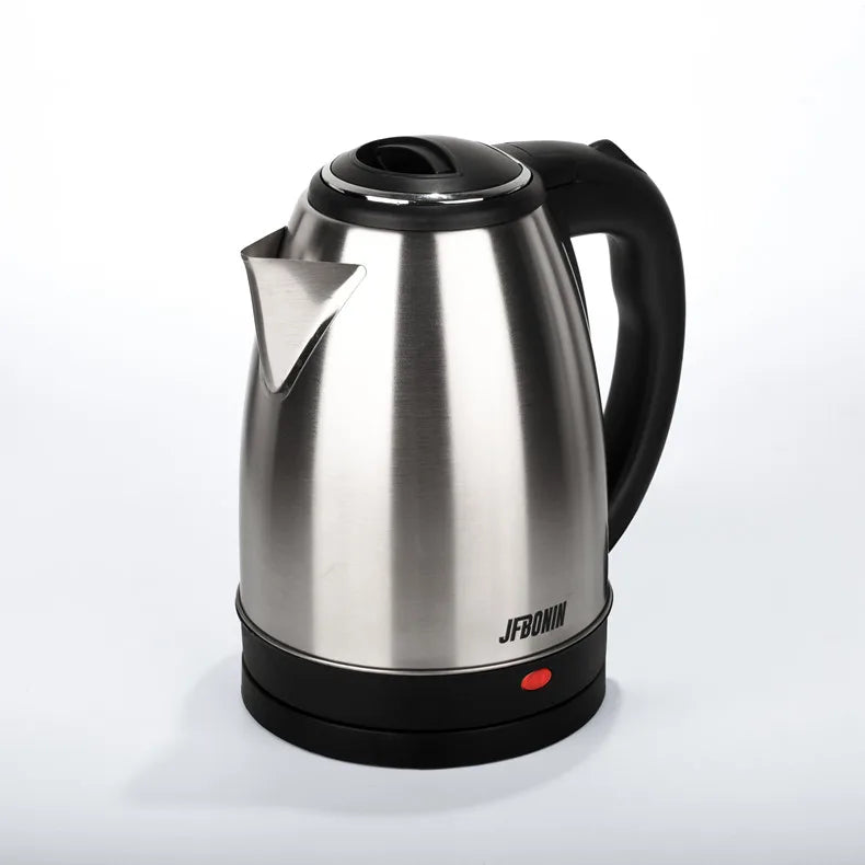 Stainless Steel Electric Kettle 1.8L 220V Silver Black Base Separation Desion Rust-resistant Durable for Home During Travel