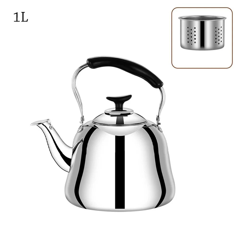 Stainless Steel Whistling Teakettle Fast Heating Base Large Capacity Water Kettles Thickened Gas Stove Induction Cookers