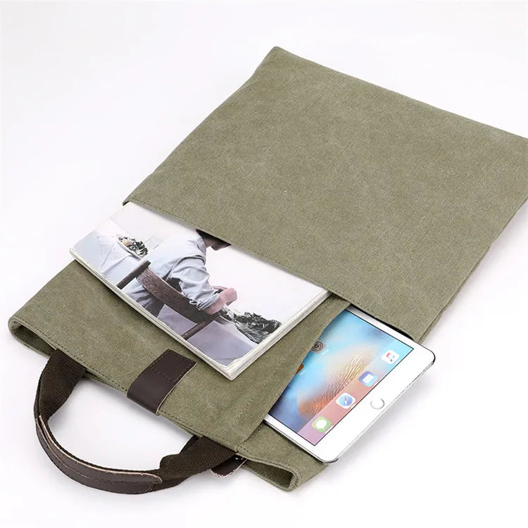 Men's Fashion Canvas Shoulder Bags Business Travel Crossbody Bags Men Multifunctional Messenger Bags Briefcase Men Handbag Tote