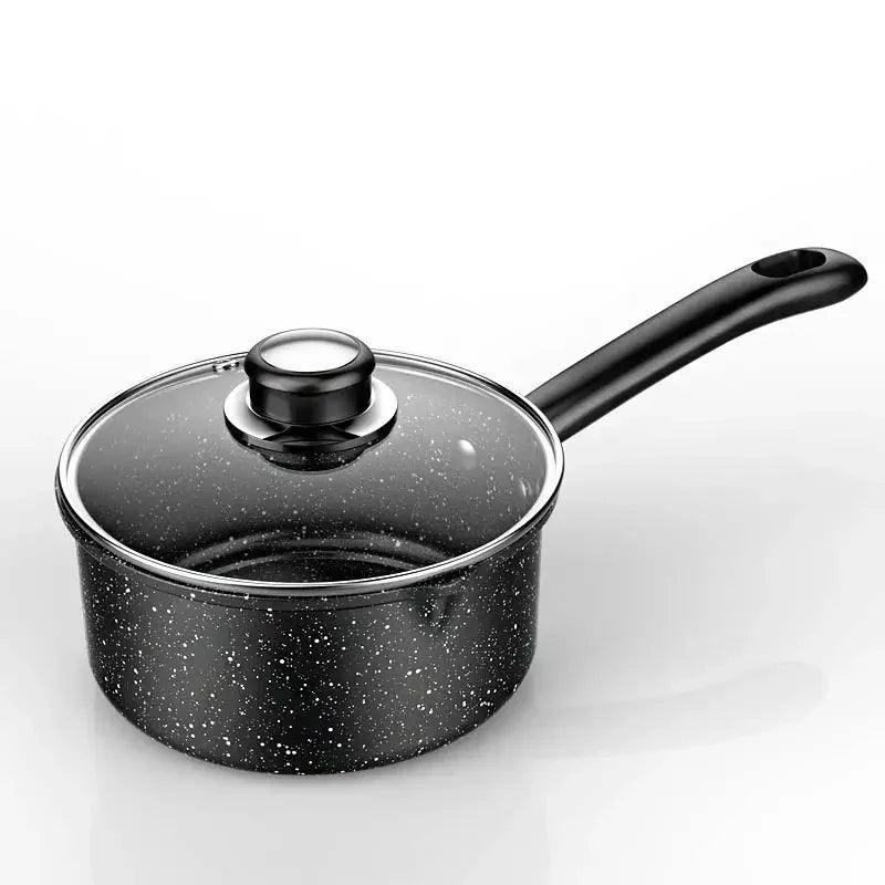 Soup Pot Thermal Cooker Non-stick Cookware for Kitchen Milk Noodles Pots Coating Saucepan with Cover Single Handle Pan Home