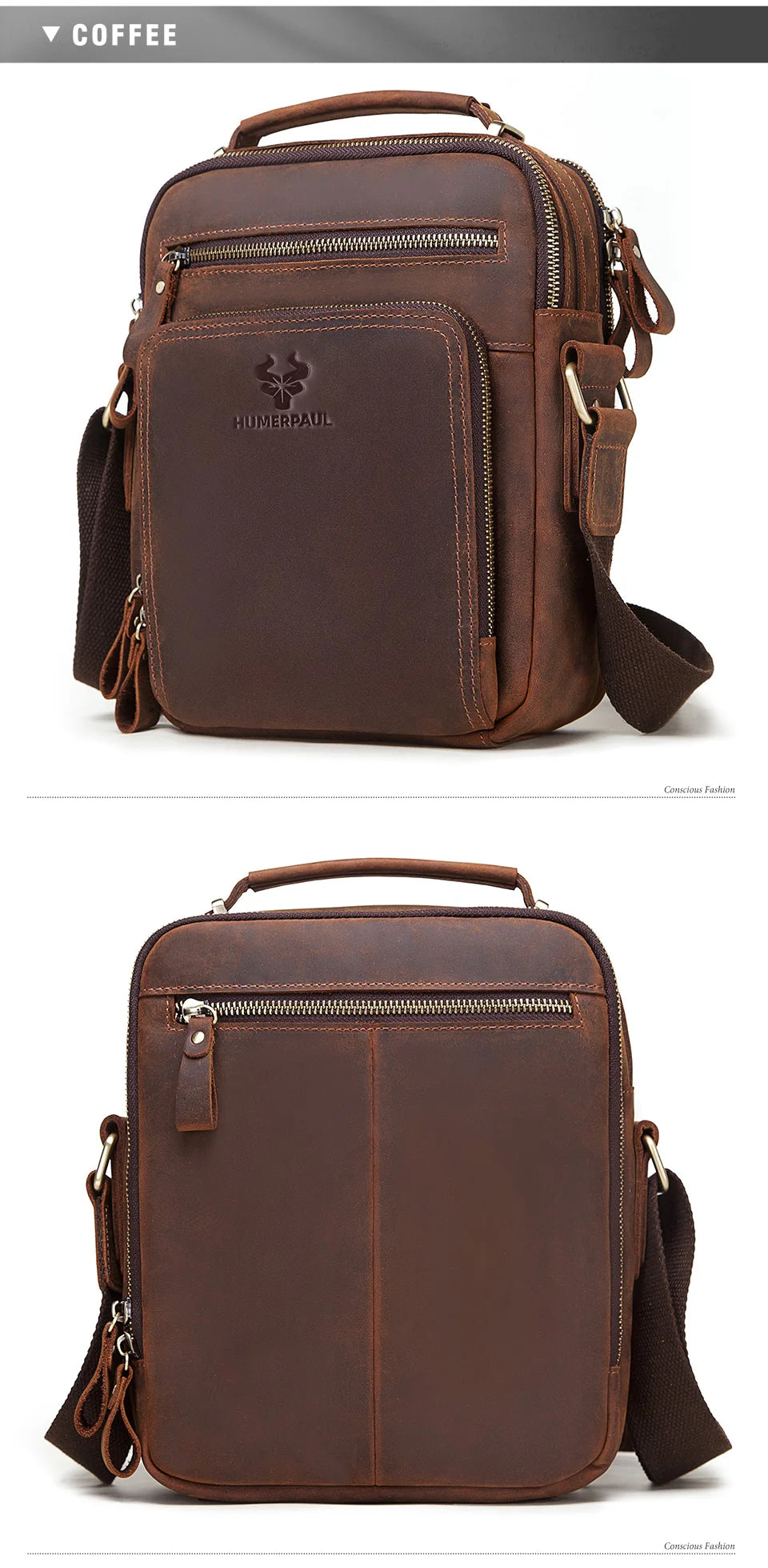 Men's Cowhide Shoulder Bag Casual Crossbody Bags Full Grain Leather Multifunctional Ipad Messenger Handbag Quality