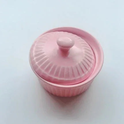 New Small Ceramic Cooking Pots with Lid Home Used Steamed Egg Stew Soup Pot Cheap Oven Hotpot Casserole Thermal Cooker