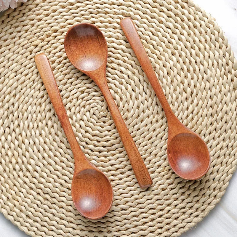 Wooden Spoon Bamboo Kitchen Cooking Utensil Tool Soup Teaspoon Catering for Kicthen Wooden Spoon Bamboo Spoon Dinner Spoon