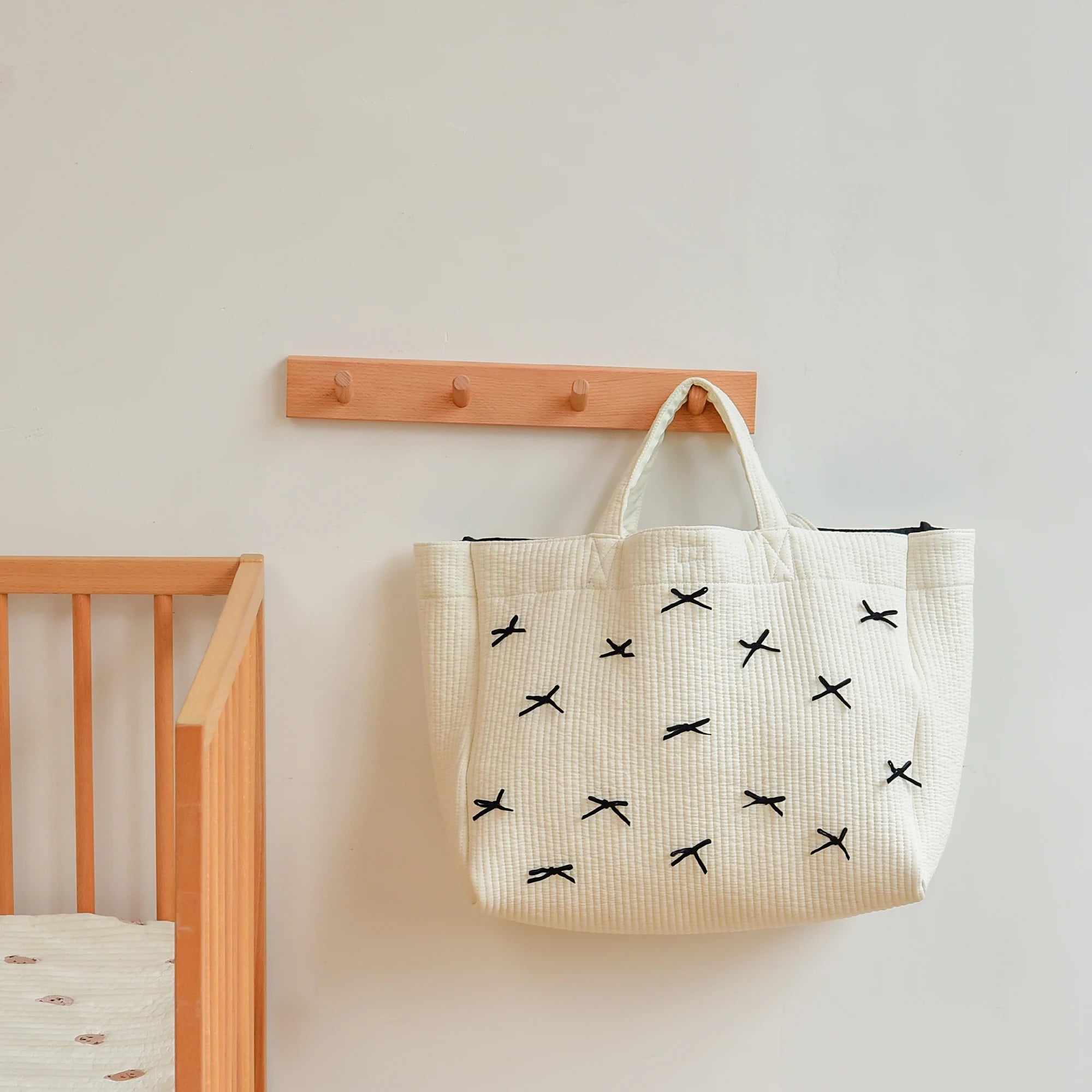 New bow tote bag small fashion Tote bag large capacity shoulder bag