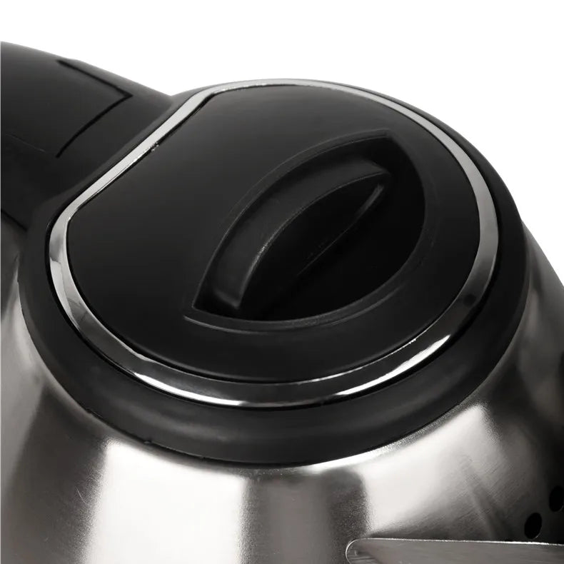 Stainless Steel Electric Kettle 1.8L 220V Silver Black Base Separation Desion Rust-resistant Durable for Home During Travel