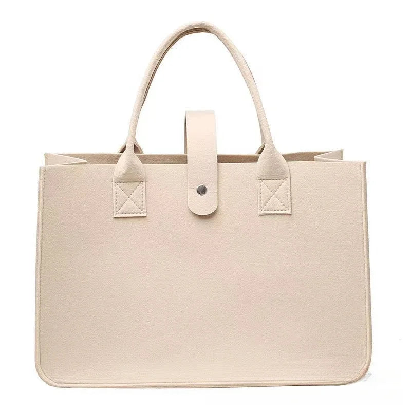 Tote Bag Women Shopping Bag Felt Foldable Grocery Basket  Storage Organizer Utility Tote Handbag for Picnic Beach Pool Travel