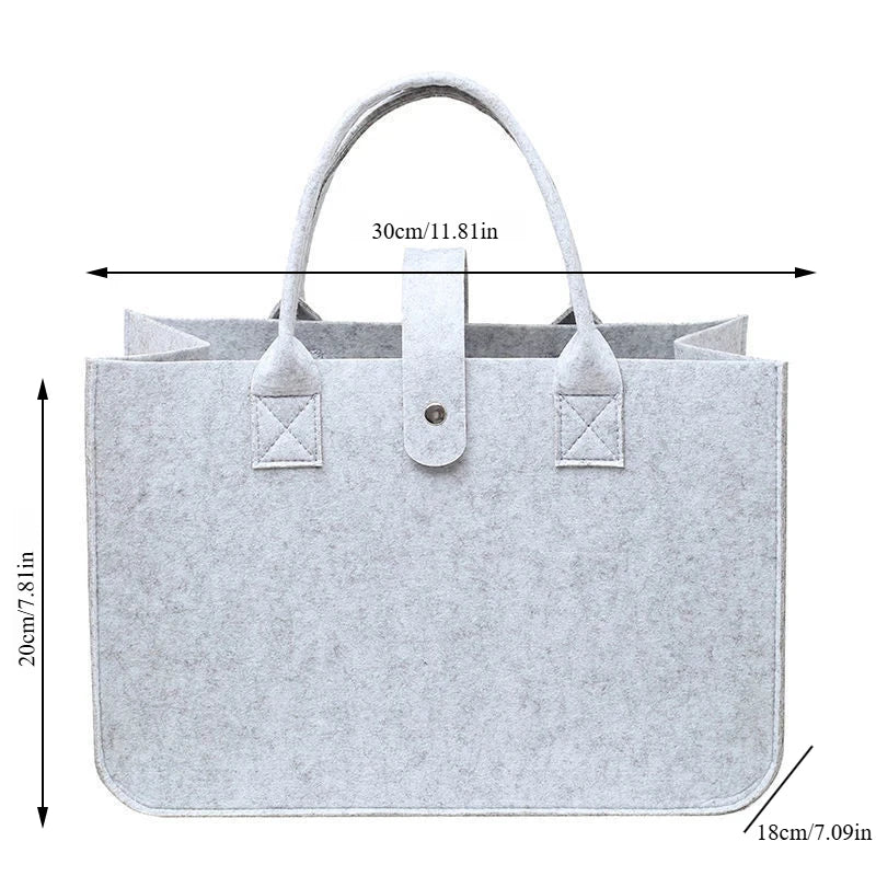 Tote Bag Women Shopping Bag Felt Foldable Grocery Basket  Storage Organizer Utility Tote Handbag for Picnic Beach Pool Travel