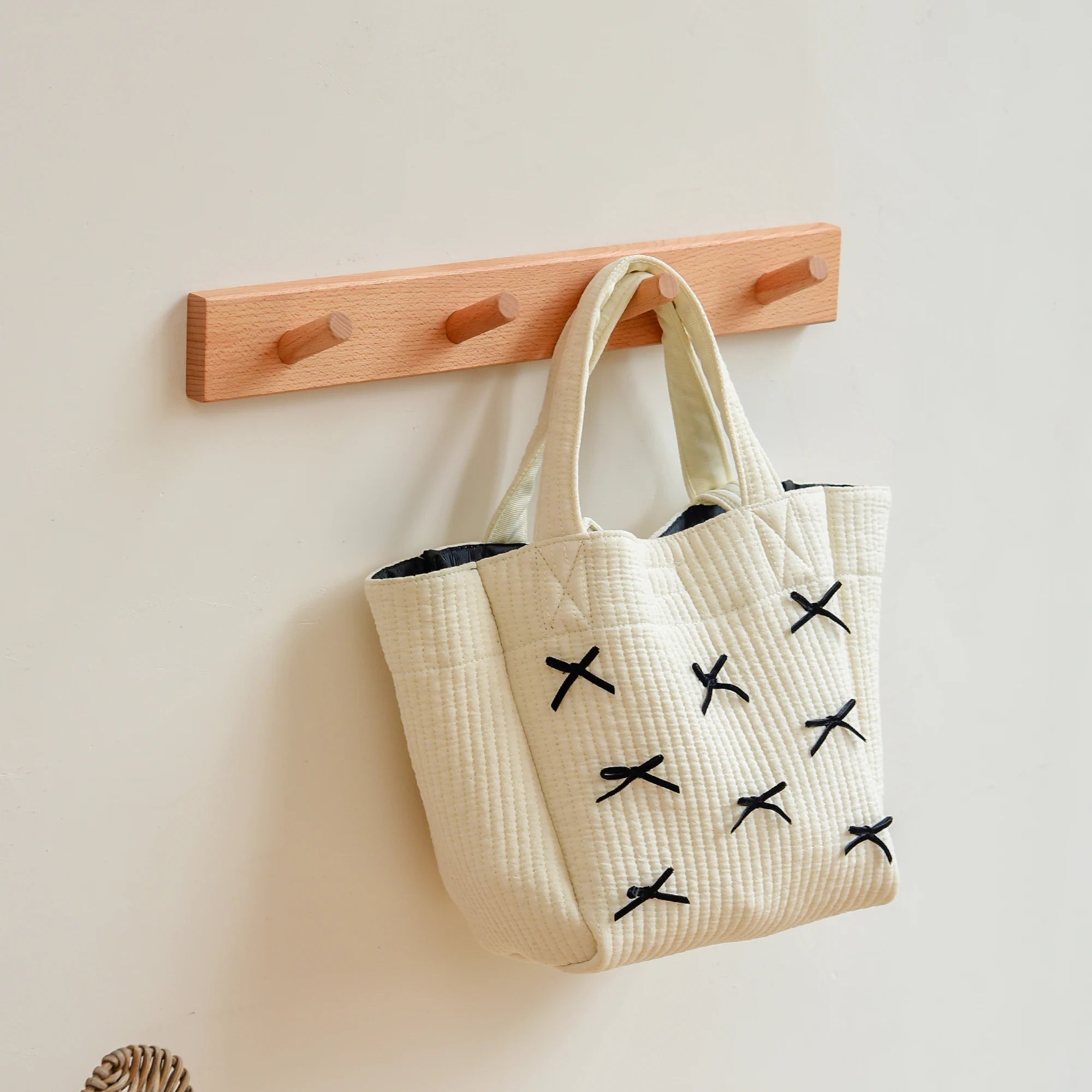 New bow tote bag small fashion Tote bag large capacity shoulder bag