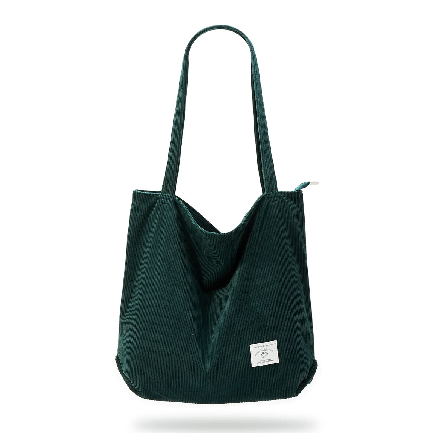 KALIDI Women Corduroy Tote Bag Zipper Casual Tote's Handbag Big Capacity Shoulder Bag with Pockets - TropiGlobe storeTropiGlobe