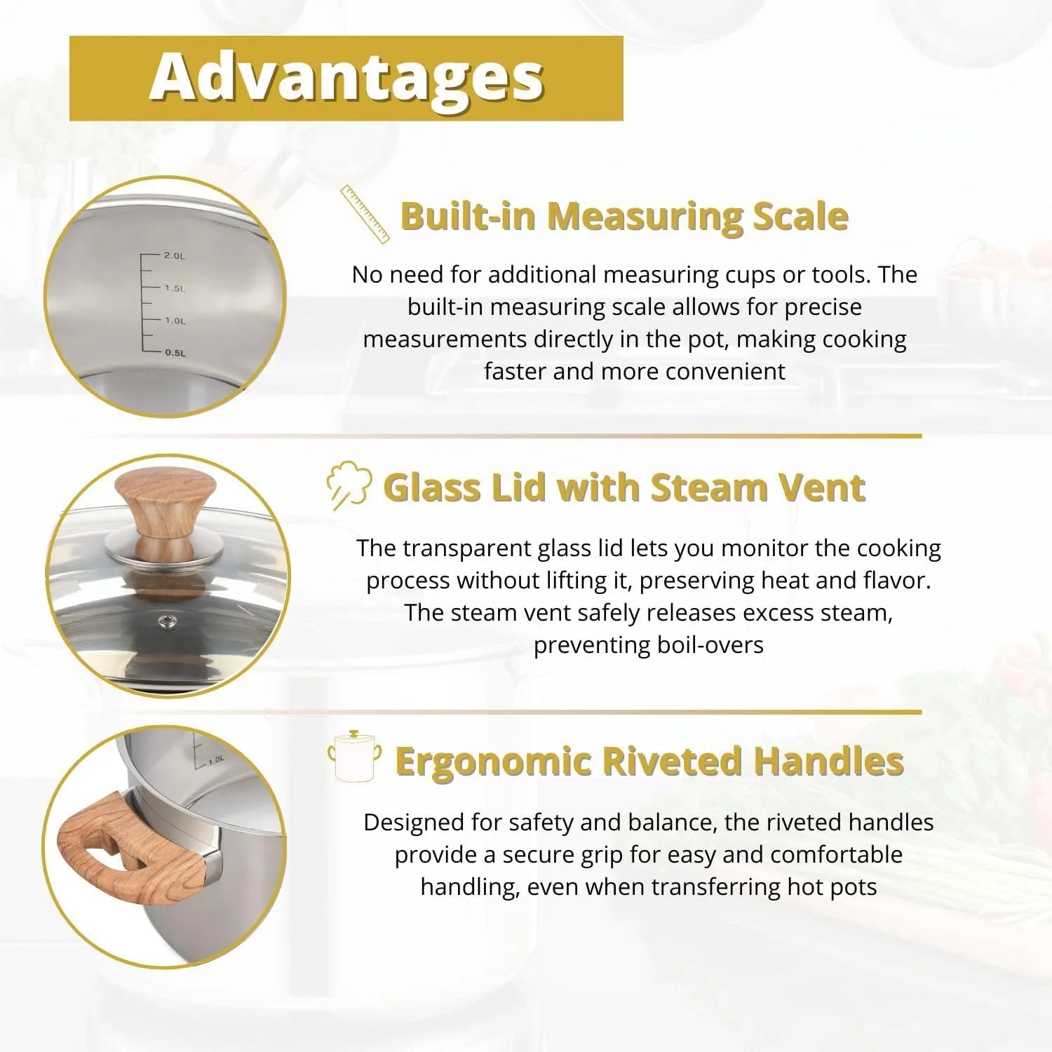 Daniks Oslo 10-Piece Stainless Steel Induction Cookware Set – Dishwasher Safe Saucepan, Frying Pan, Pots with Stay-Cool Handles, Glass Lids, Silver - TropiGlobe storeTropiGlobe