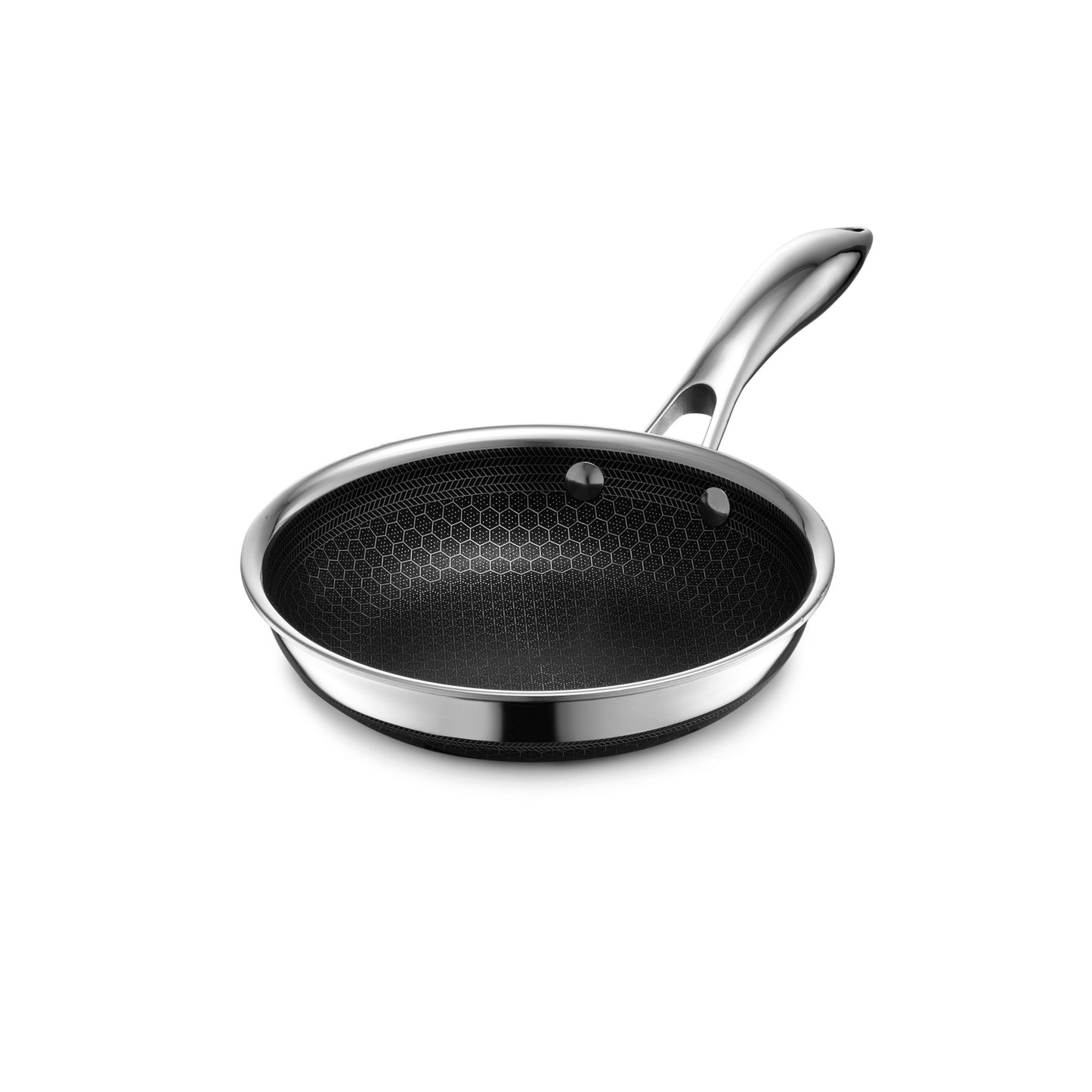HexClad Hybrid Nonstick 8-Inch Frying Pan, Stay-Cool Handle, Dishwasher-Friendly, Oven-Safe Up to 900°F, Induction Ready, Compatible with All Cooktops