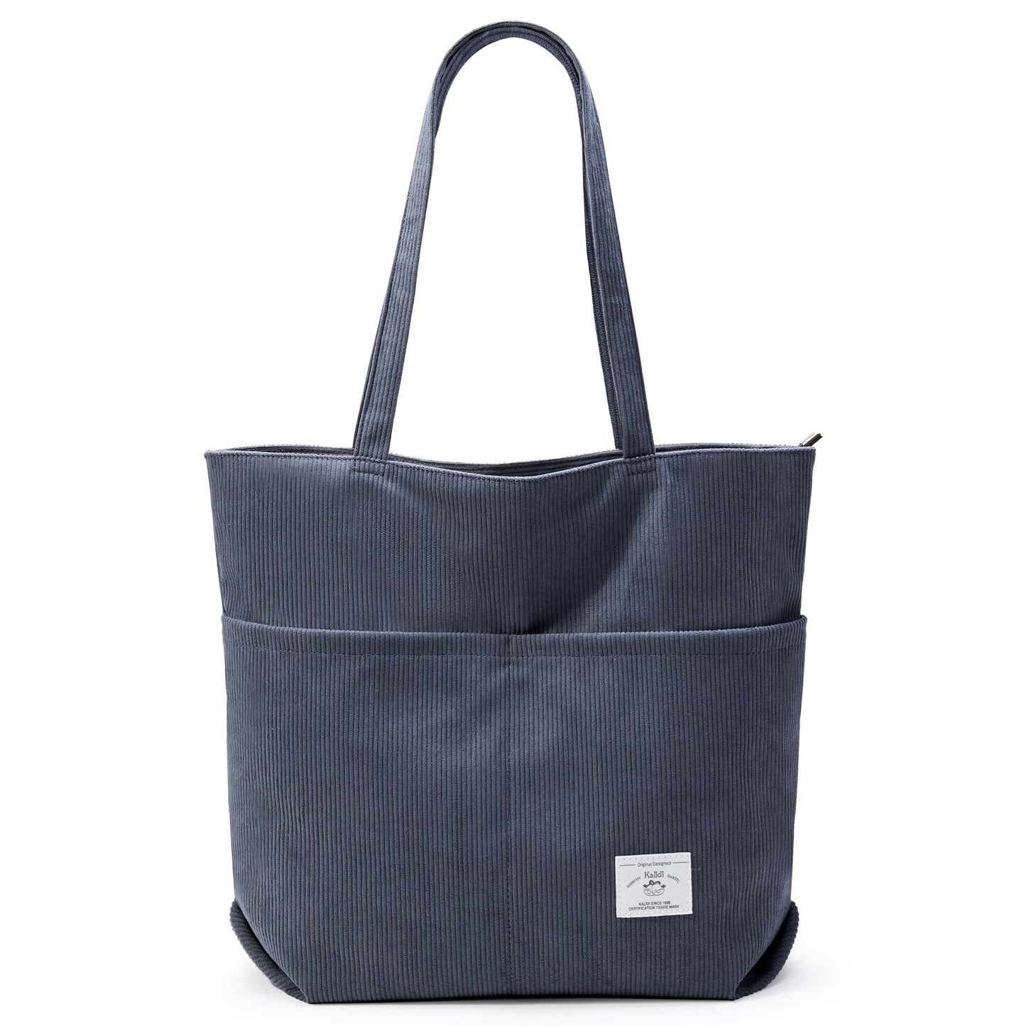 KALIDI Women Corduroy Tote Bag Zipper Casual Tote's Handbag Big Capacity Shoulder Bag with Pockets - TropiGlobe storeTropiGlobe