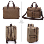 Men Canvas Briefcase Travel Bags Suitcase Classic Messenger Shoulder Bag for men Tote Handbag Big Casual Business Laptop Pocket
