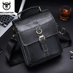 Men's Leather Shoulder Bag, Retro Business Crossbody Bag, Large Capacity Fashion Casual Youth Student Handbag