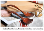 Wooden Spoon Cooking Spoon Bamboo Wave Pattern Kitchen Cooking Utensil Tool Soup Teaspoon Catering for Kitchen Dessert Tableware