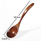 Wooden Spoon Cooking Spoon Bamboo Wave Pattern Kitchen Cooking Utensil Tool Soup Teaspoon Catering for Kitchen Dessert Tableware